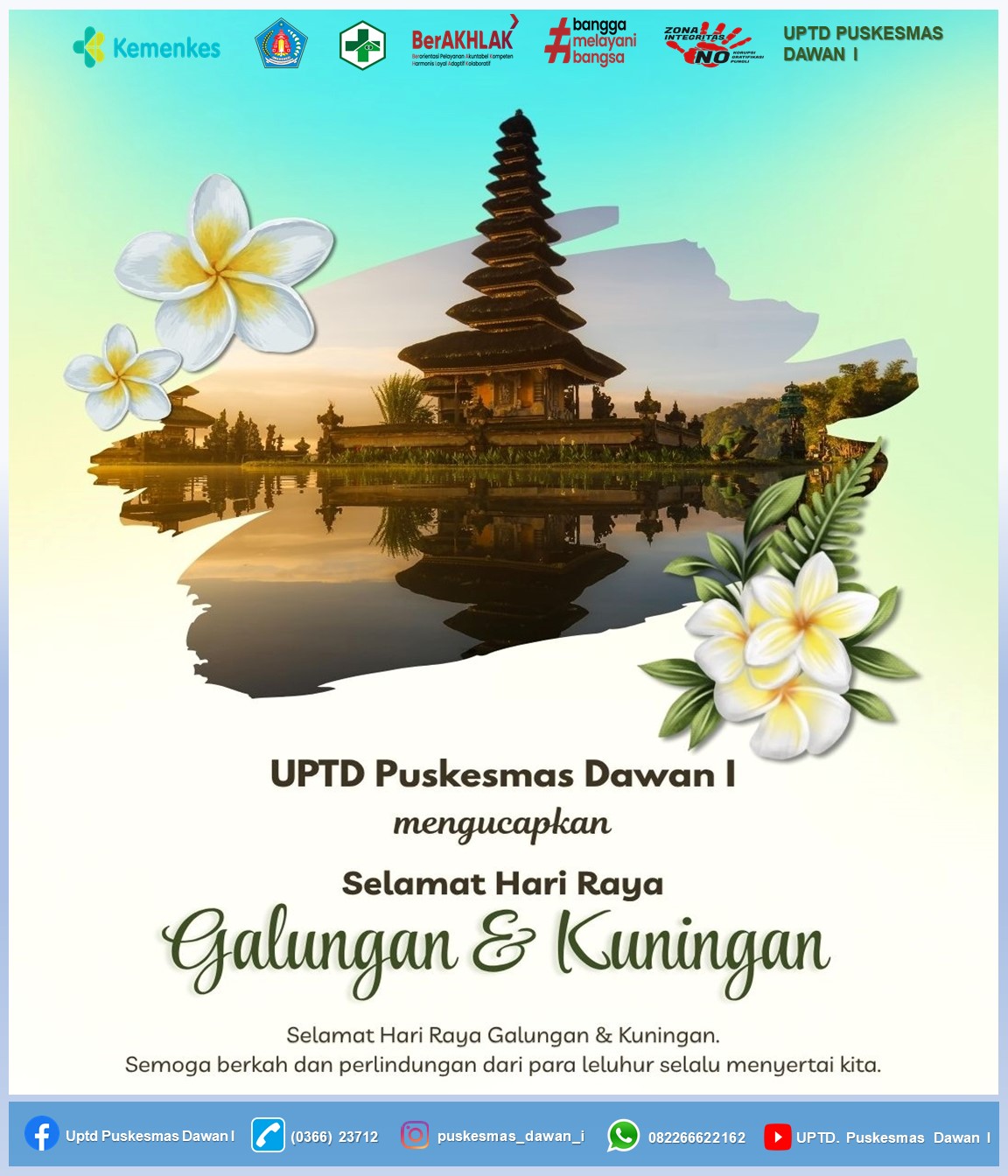 Rahajeng nyanggre Rahina Suci Galungan lan Kuningan