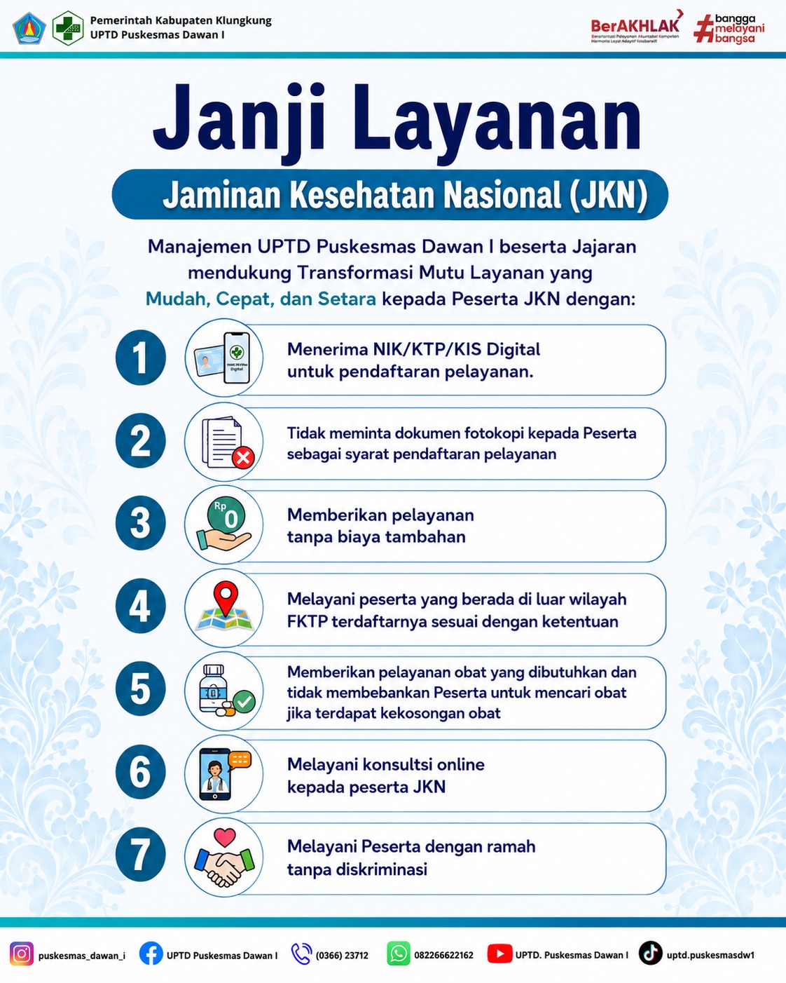 Janji Layanan di UPTD Puskesmas Dawan I