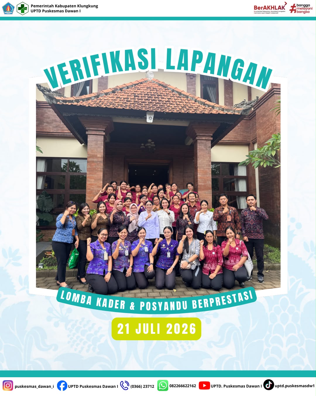 Kegiatan Verifikasi Lapangan Lomba Kader dan Posyandu Bidang Kesehatan Berprestasi Tingkat Provinsi Bali Tahun 2026