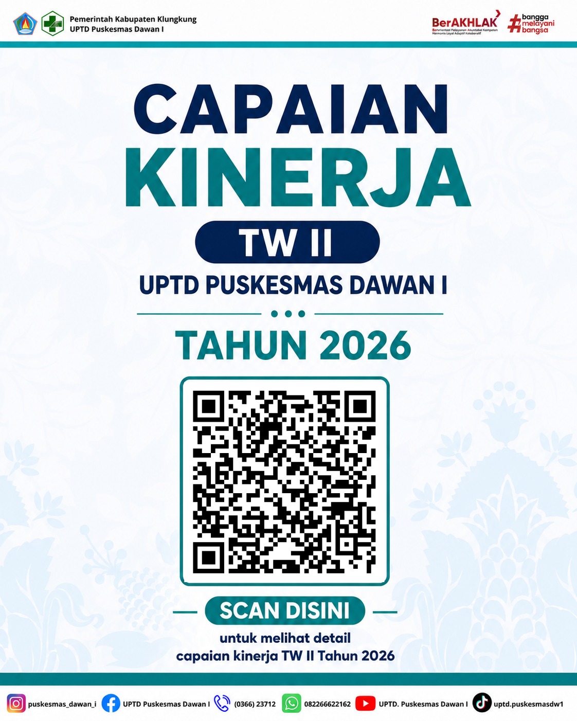 Capaian Kinerja Periode Triwulan II di UPTD Puskesmas Dawan I