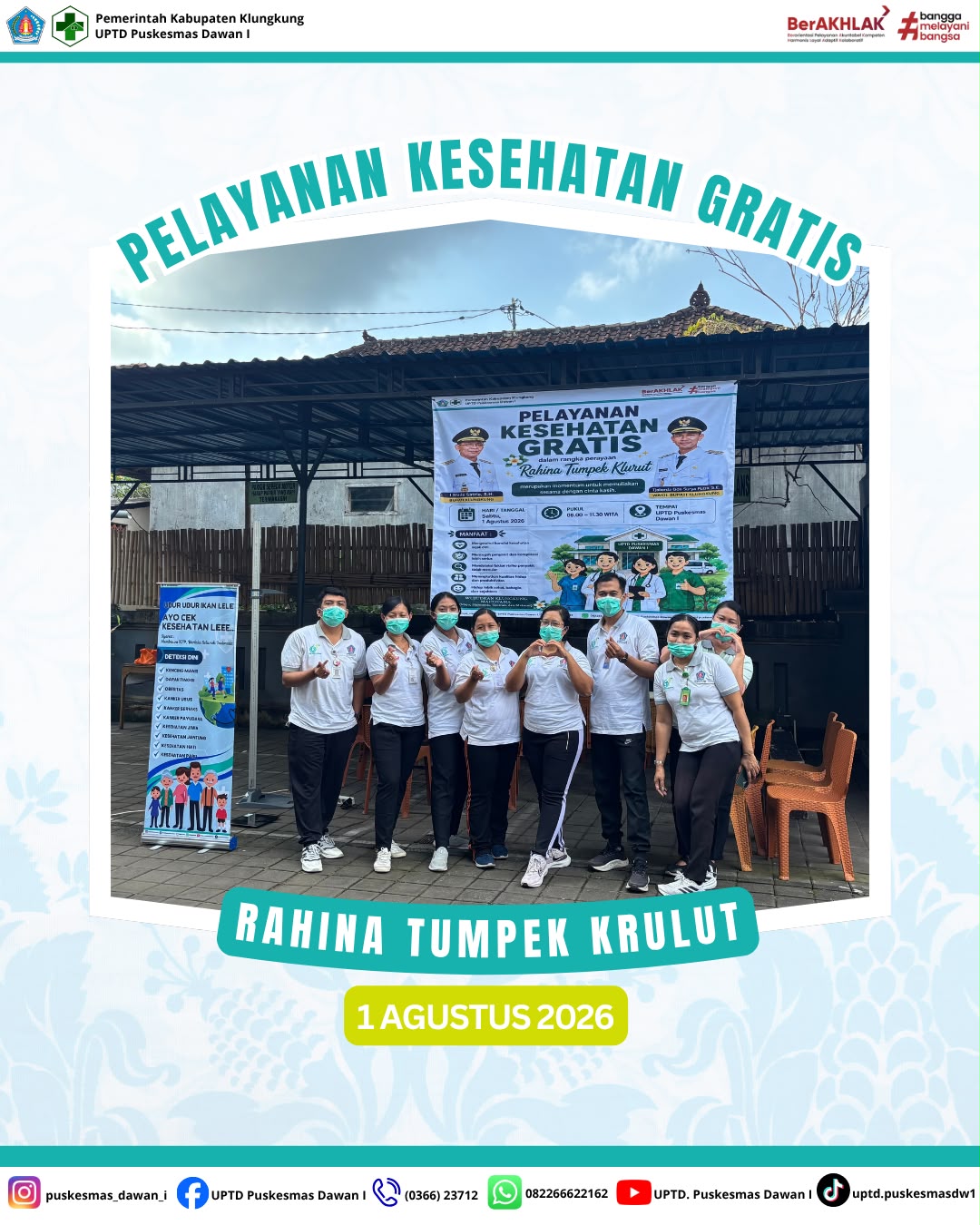 Pelaksanaan kegiatan CKG Tumpek Krulut di UPTD Puskesmas Dawan I