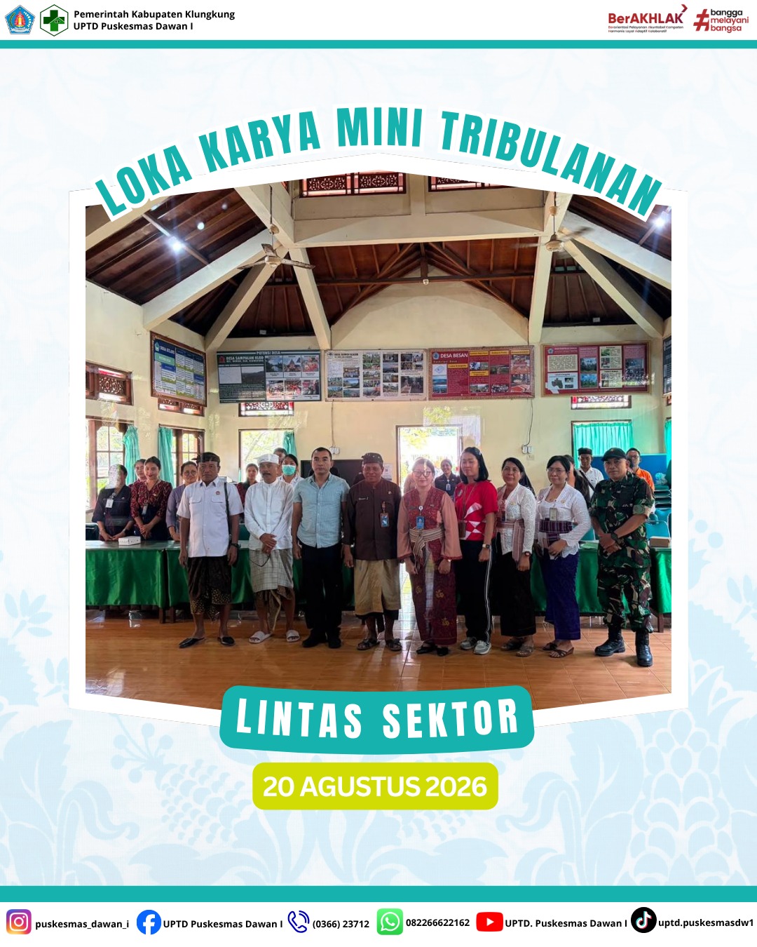 Koordinasi dalam Loka Karya Mini Tribulanan Lintas Sektor Bulan Agustus 2026