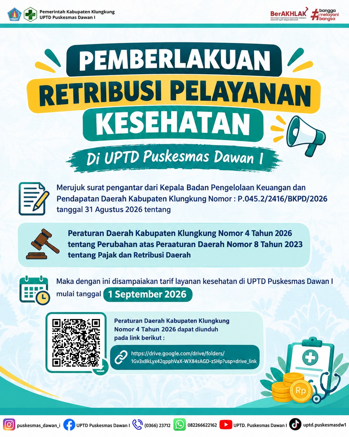 Pemberlakuan Tarif Baru Layanan Kesehatan Mulai 1 September 2026