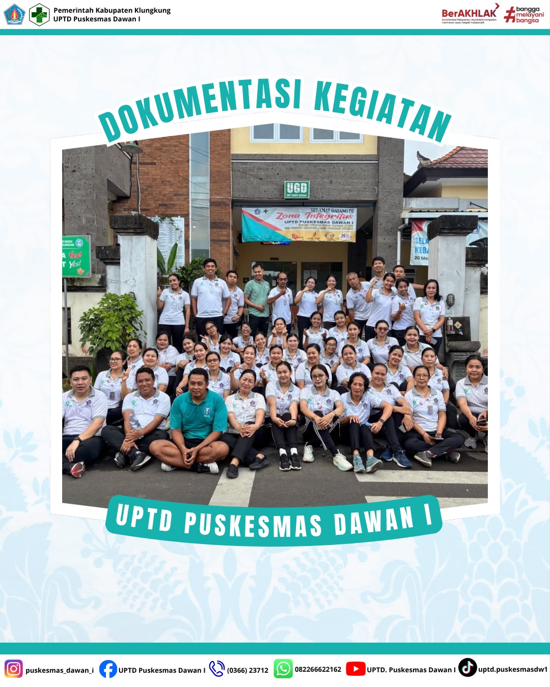 Sehat dan Bugar untuk Pelayanan Optimal: Pemeriksaan Kesehatan dan Tes Kebugaran Petugas UPTD Puskesmas Dawan I