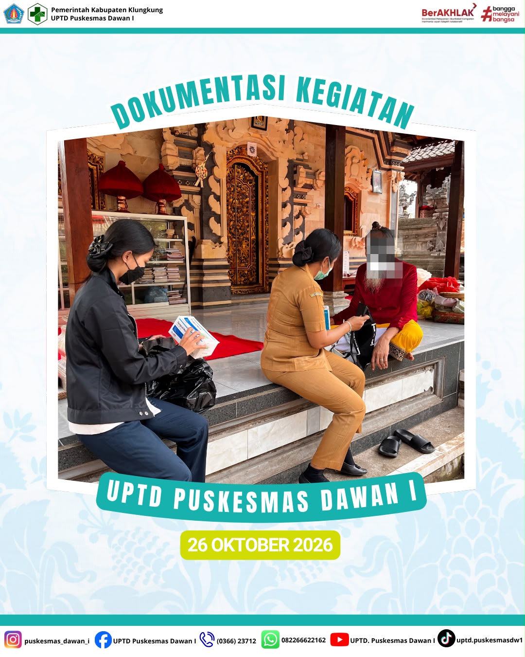 UPTD Puskesmas Dawan I Lakukan Edukasi, Pelayanan Kesehatan, dan Pembagian Masker bagi Warga Terdampak Asap Kebakaran Sampah TPA Sente